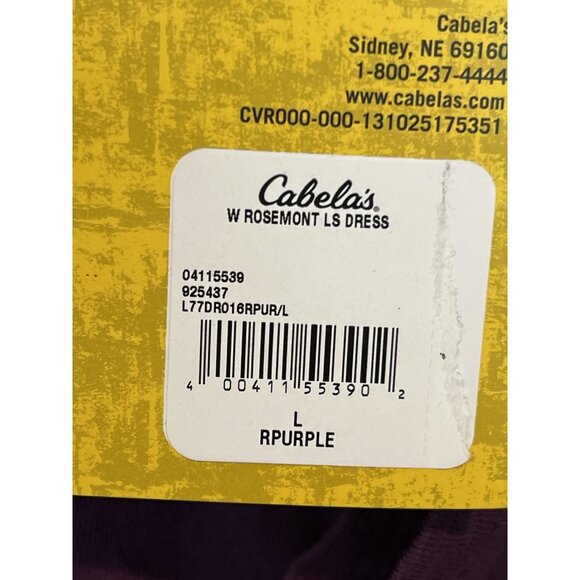 Cabela's Rosemont Women's L Drop Waist Purple Dress w/ Pockets Casual Country - Picture 5 of 10